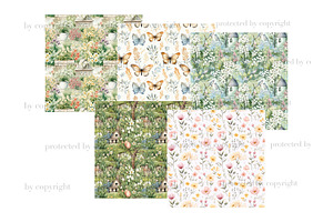 Spring Seamless Pattern Set