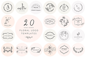 200 Floral Elements EPS,SVG,PSD,PNG