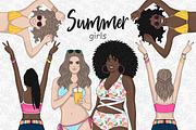 Summer Girl Clipart | Bikini Woman, a Person Illustration by GlamArtZhanna (Thumbnail 1 of 7)