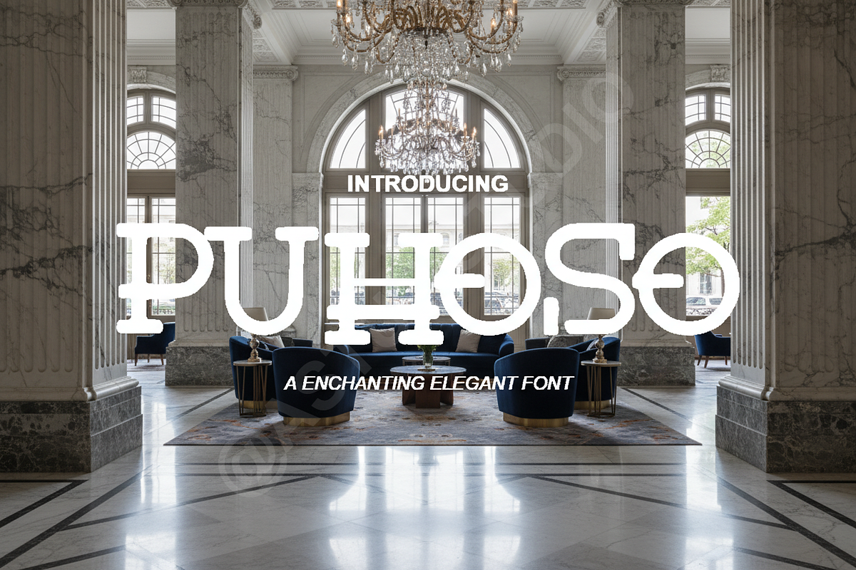 Puhoso - Elegant Modern Serif Typef, a Serif Font by Astuti Studio (Photo 1 of 16)