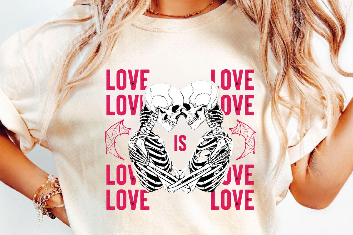 love skeleton couple PNG, an Illustration by DreamCafeArt (Photo 6 of 6)