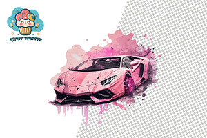 Lamborghini Watercolor Clipart