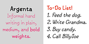 Argenta, a Handwritten Font by Ingrimayne Type (Thumbnail 2 of 8)