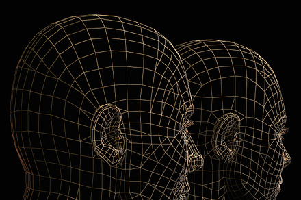 Futuristic Couple Silhouette, a Technology Illustration by sirylok