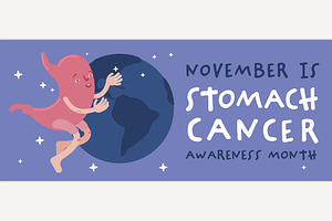 Stomach cancer awareness month. Edit, a Healthcare Illustration by Anna's Shop