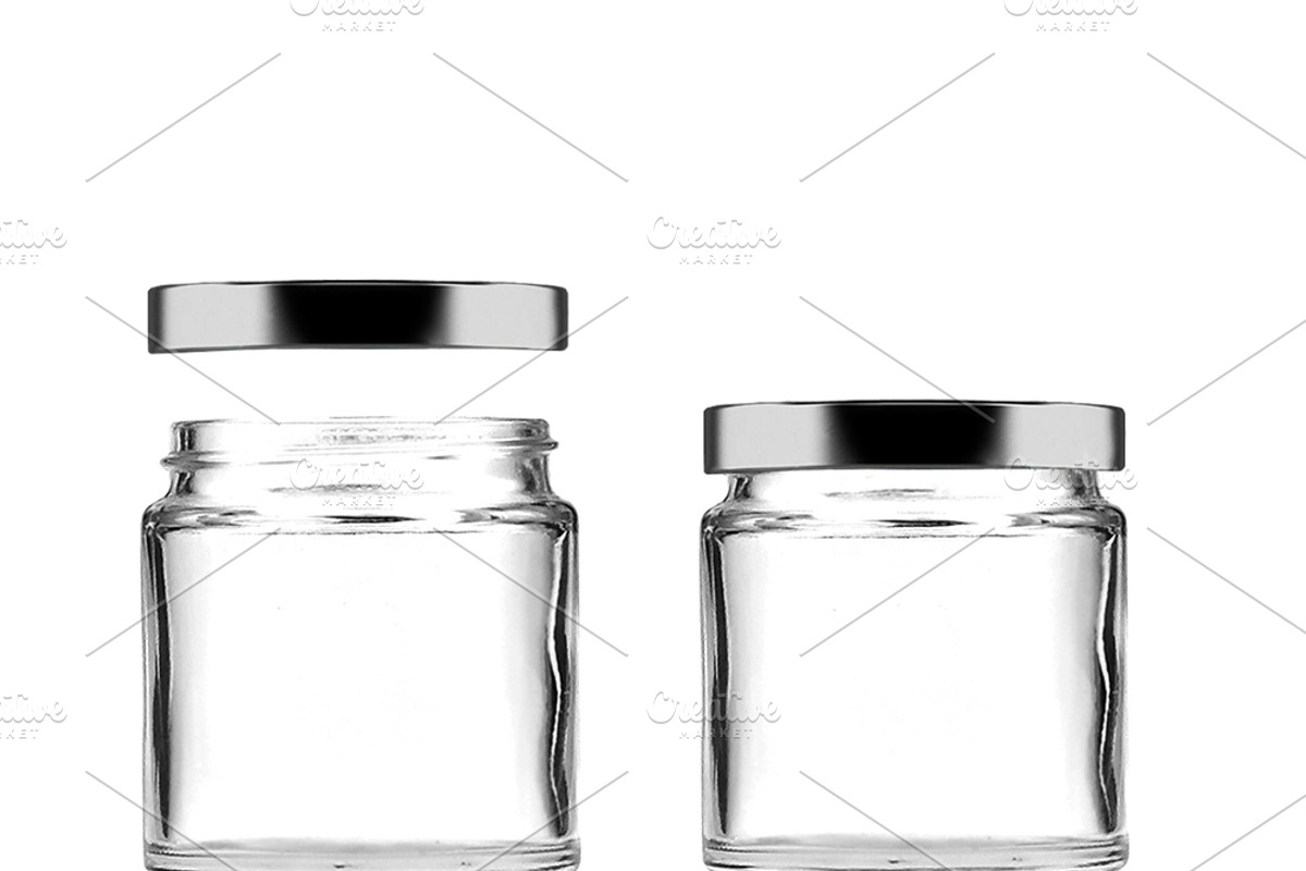 Clear Glass Mason Jar with Metal Lid, a Packaging Mockup by Professional Assets (Photo 1 of 5)