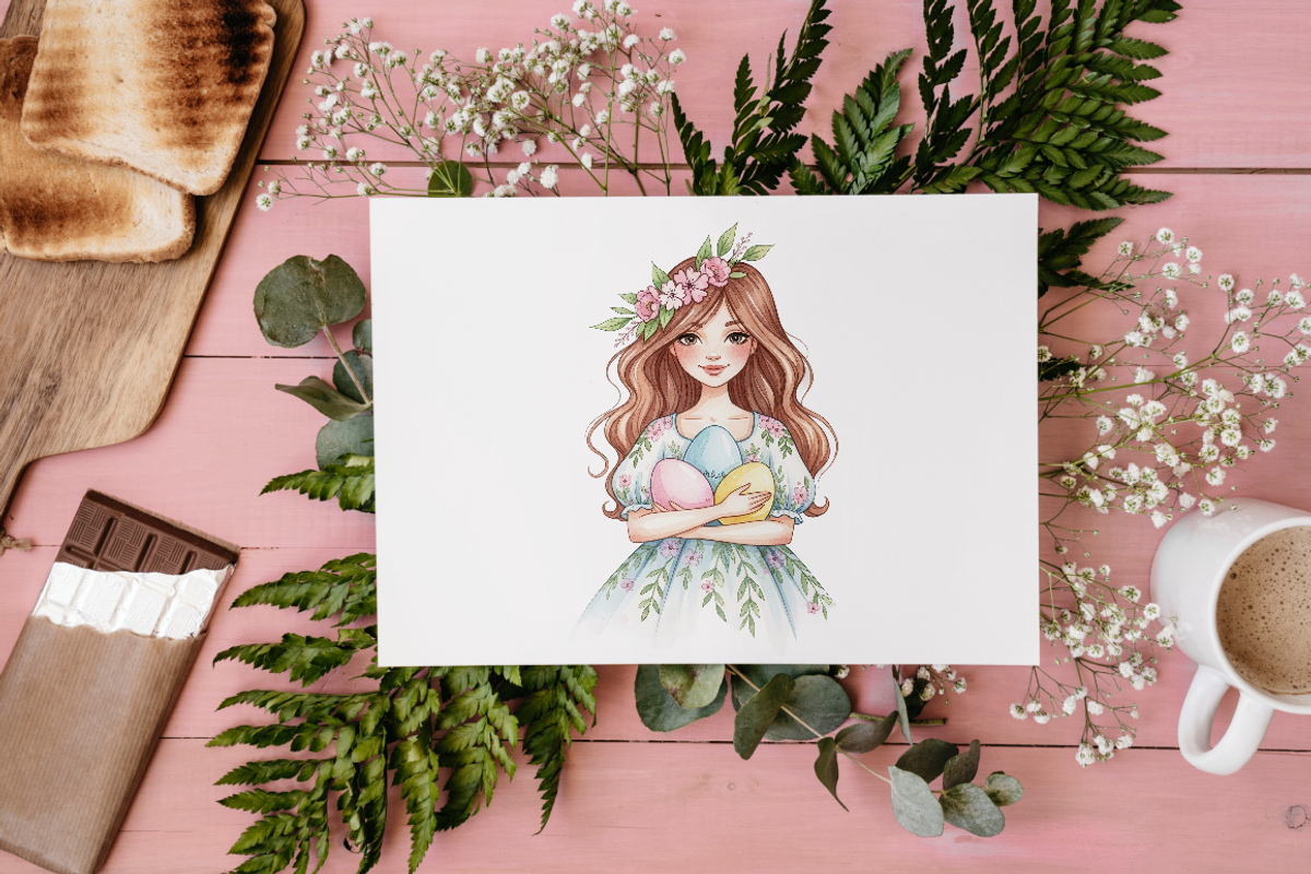 Spring Easter Girl PNG Clipart Cute., a Person Illustration by KennedyStudio (Photo 5 of 5)