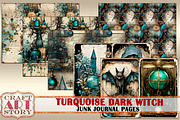 Turquoise dark witch Junk Journal, a Person Illustration by CraftArtStory (Thumbnail 5 of 6)