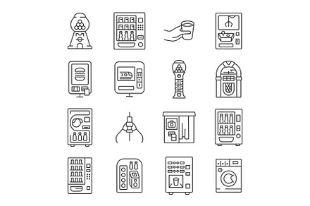 Vending machine line icon