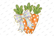 Glitter Coquette Easter Carrots Png, an Illustration by Designking (Thumbnail 3 of 6)