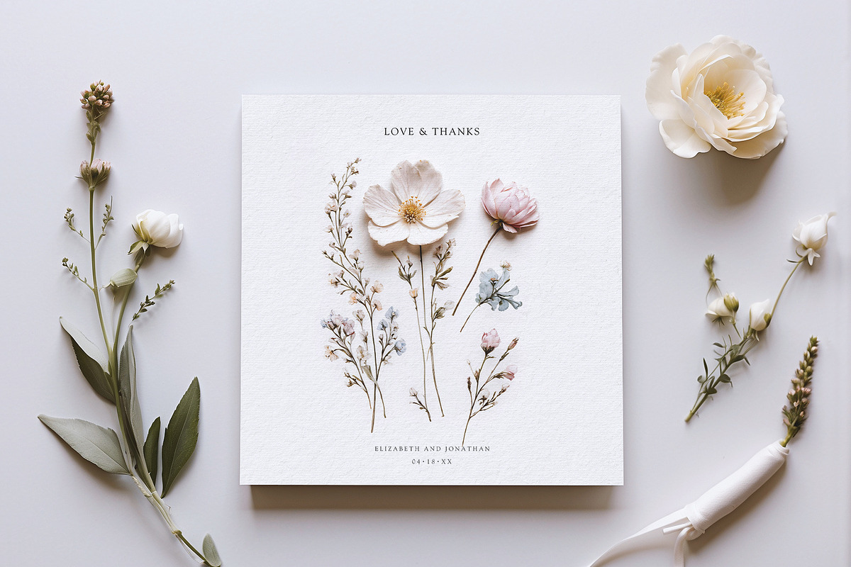Pretty Wildflowers I Pressed Flowers, a Background Graphic by by creative paper (Photo 13 of 14)