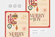 Vintage Minimalist Christmas Flyer, a Flyer Template by Pink Bunny Studio (Thumbnail 2 of 3)