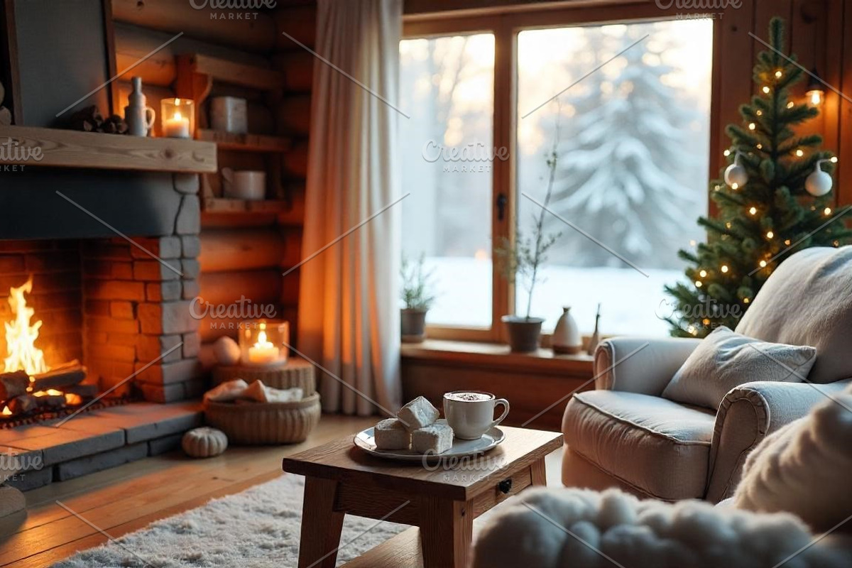 Cozy Christmas Cabin | Stock Photo, a Holiday Photo by Aura Canyon HQ (Photo 1 of 6)