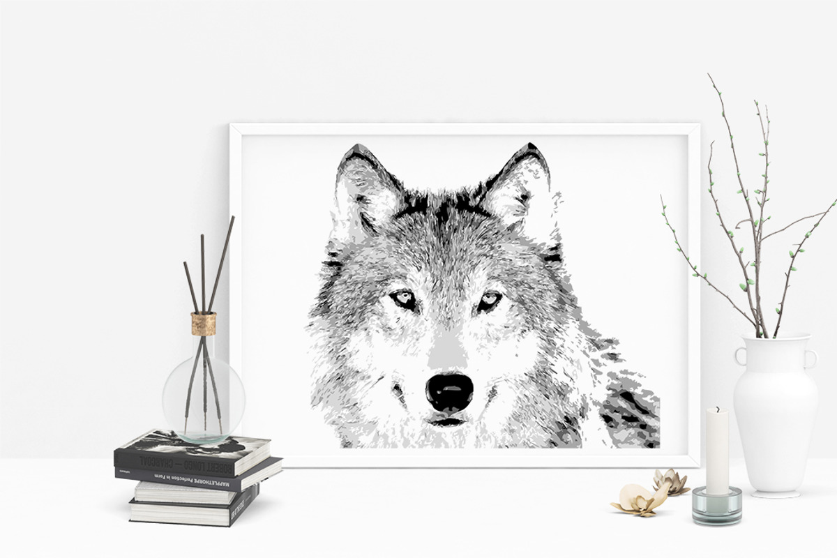 Hand drawn wild Wolf, an Animal Illustration by AnastasiyaOleynik