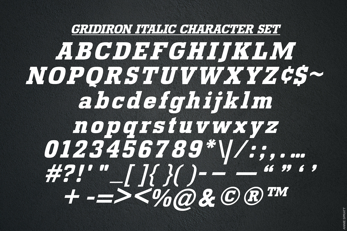 Gridiron | Athletic Display Type, a Slab Serif Font by StudioWorks (Photo 10 of 10)