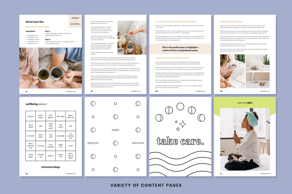 DAWN | Wellbeing Workbook for Canva, a Magazine Template by Erin Cassidy (Photo 5 of 11)