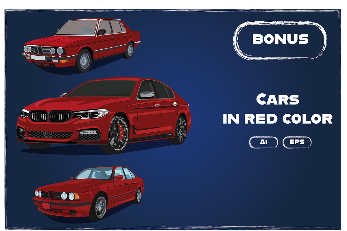BMW cars 1983, 1988 and 2016 years, an Education Illustration by aliayas (Photo 6 of 7)