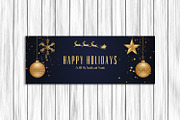 Facebook Cover Happy Holidays V1, a Social Media Template by Creativetacos (Thumbnail 1 of 2)