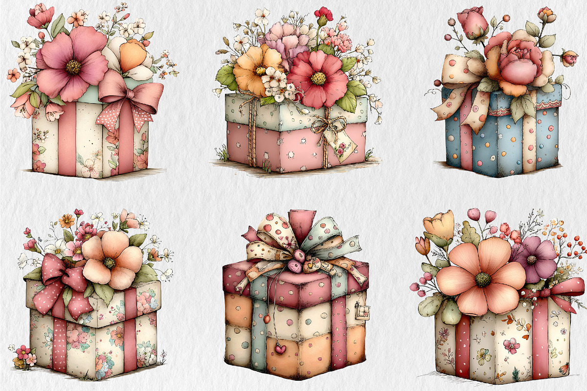 Mother's Day Gift Box Clipart, an Illustration by Rose Art (Photo 3 of 5)