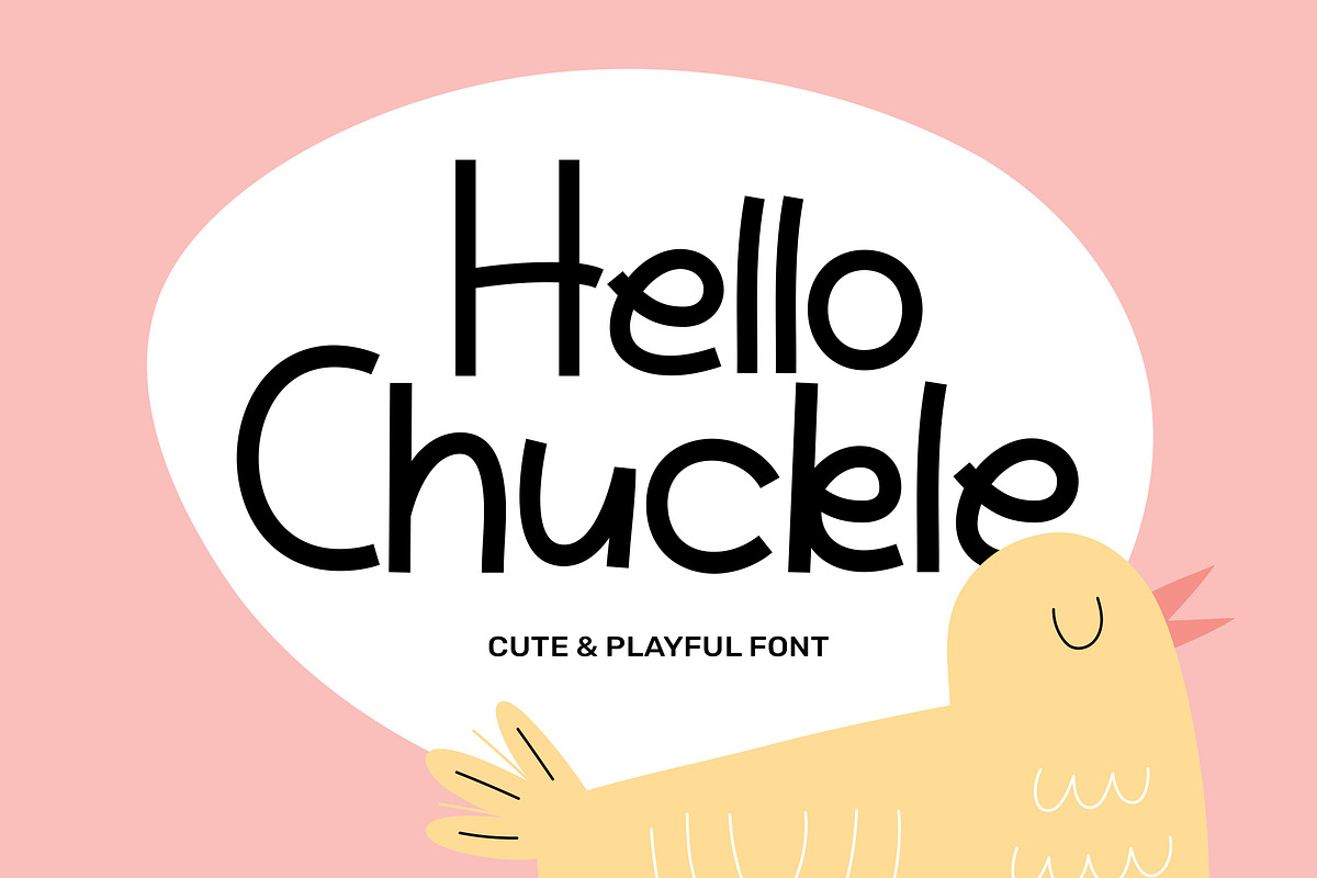 Hello Chuckle - Sweet Playful Font, a Sans Serif Font by Imoodev (Photo 1 of 5)