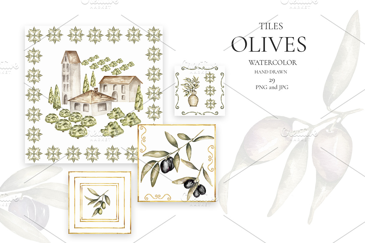 Watercolor Olives collection, a Graphic by MayaNavits (Photo 17 of 25)