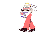 Readers with books concepts set, a Person Illustration by Good Studio (Thumbnail 14 of 15)