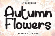 Auntumn Flowers | Script Font, a Script Font by Scratchones (Thumbnail 1 of 8)