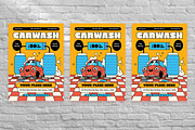 Yellow Retro Car Wash Flyer Set, a Flyer Template by Aiyari Graphic (Thumbnail 3 of 3)