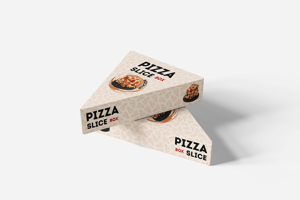 Pizza Slice Box Mockup PSD Packaging, an Advertising Mockup by Indah (Photo 2 of 6)