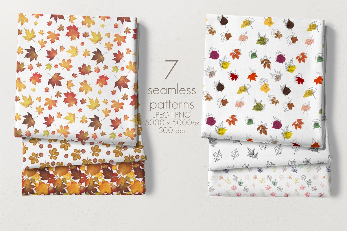 Autumn leaves set, a Decorative Illustration by AfieArt (Photo 2 of 7)