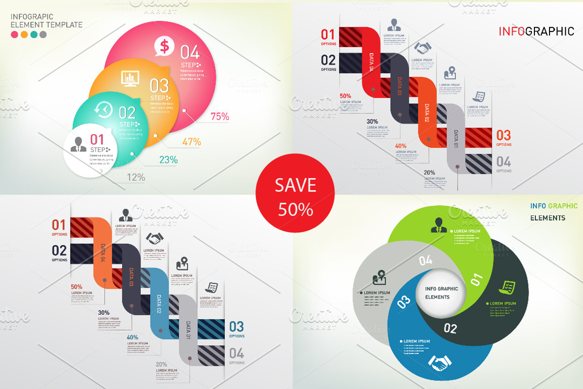 A SET OF 8 INFO GRAPHIC preview 3