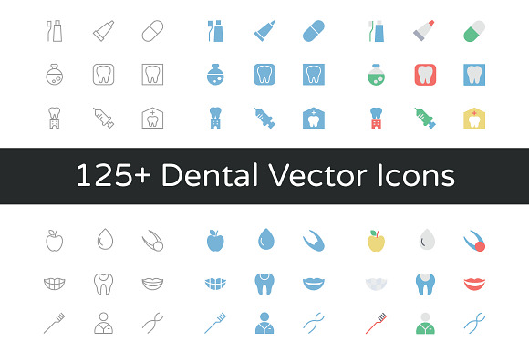 125+ Dental Vector Icons preview 5