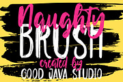 Naughty - Script brush, a Script Font by Good Java Studio (Thumbnail 1 of 12)