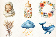 Watercolor Boho Baby Clipart,, an Illustration by Libby Wishes (Thumbnail 4 of 5)