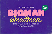 Bigman Smallman Funky Retro Font Duo, a Script Font by Letterhend Studio (Thumbnail 1 of 11)