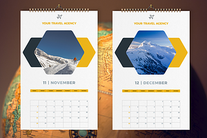 Travel Calendar 2021 Template