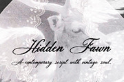 Hidden Fawn: Calligraphy Script Font, a Script Font by Mneme (Thumbnail 5 of 9)