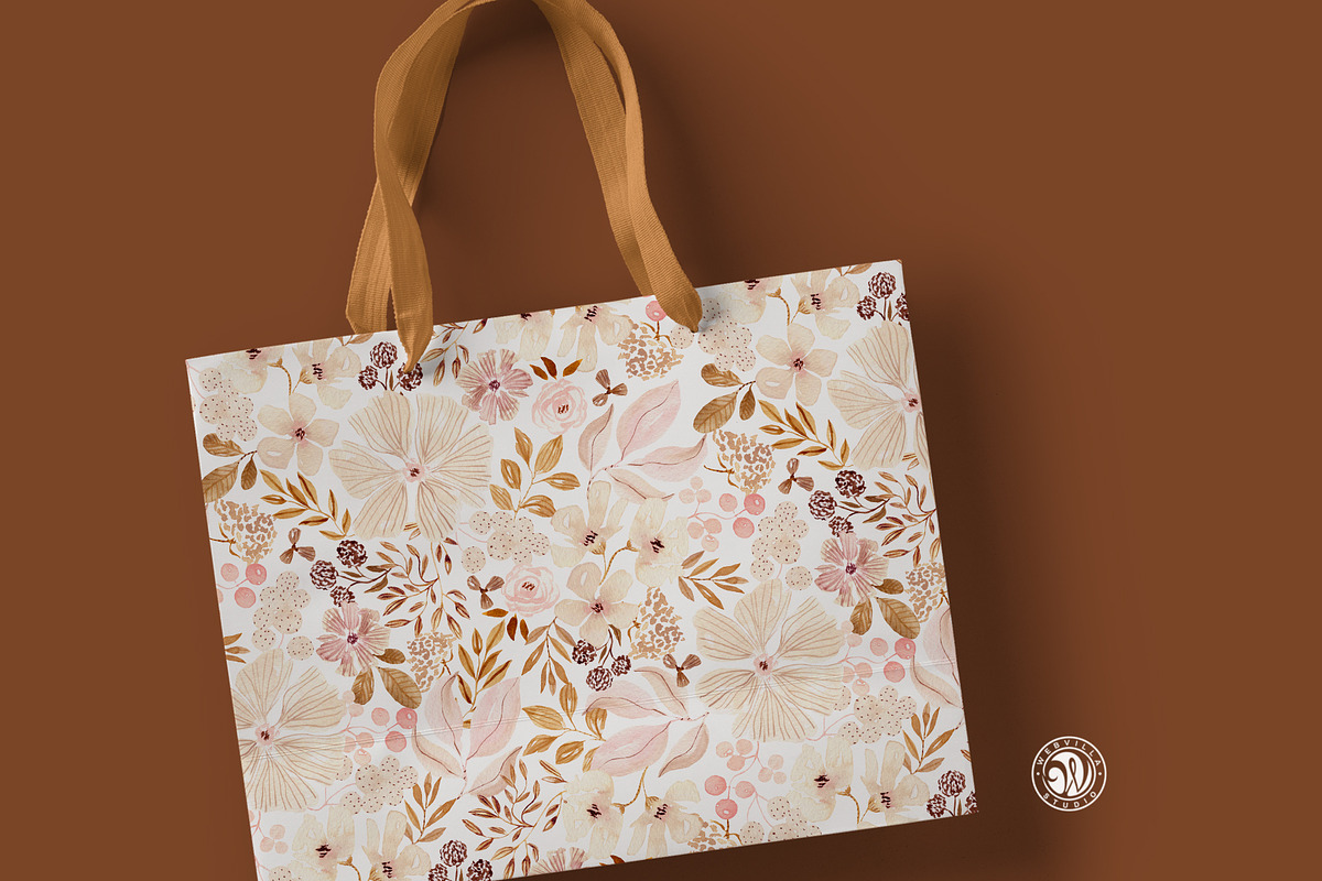 Watercolor Romantic Pattern, a Pattern Graphic by Webvilla Studio (Photo 8 of 8)