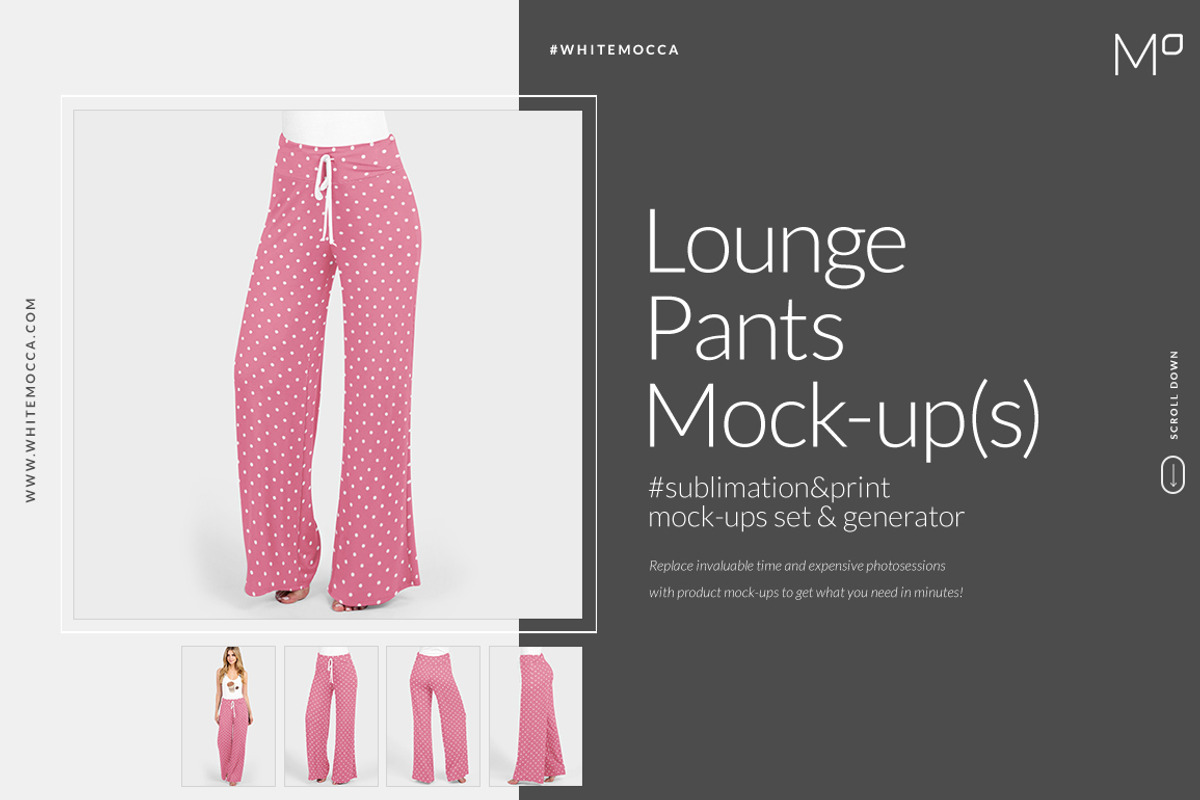 Lounge Pants Mock-ups Set, a Household Mockup by Mocca Mockups Store (Photo 2 of 14)