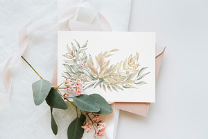 Boho Eucalyptus Watercolor Set