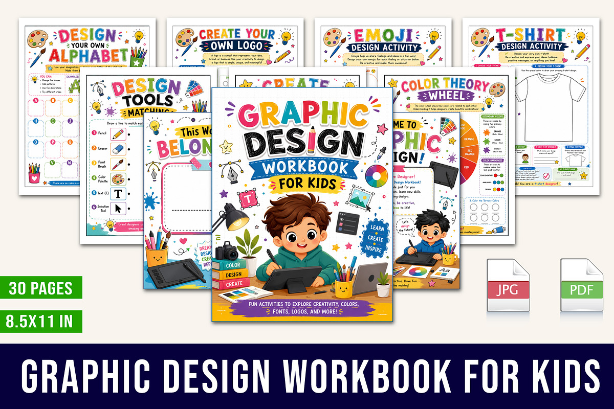 Graphic Design Workbook, a Stationery Template by Designmela01 (Photo 1 of 5)