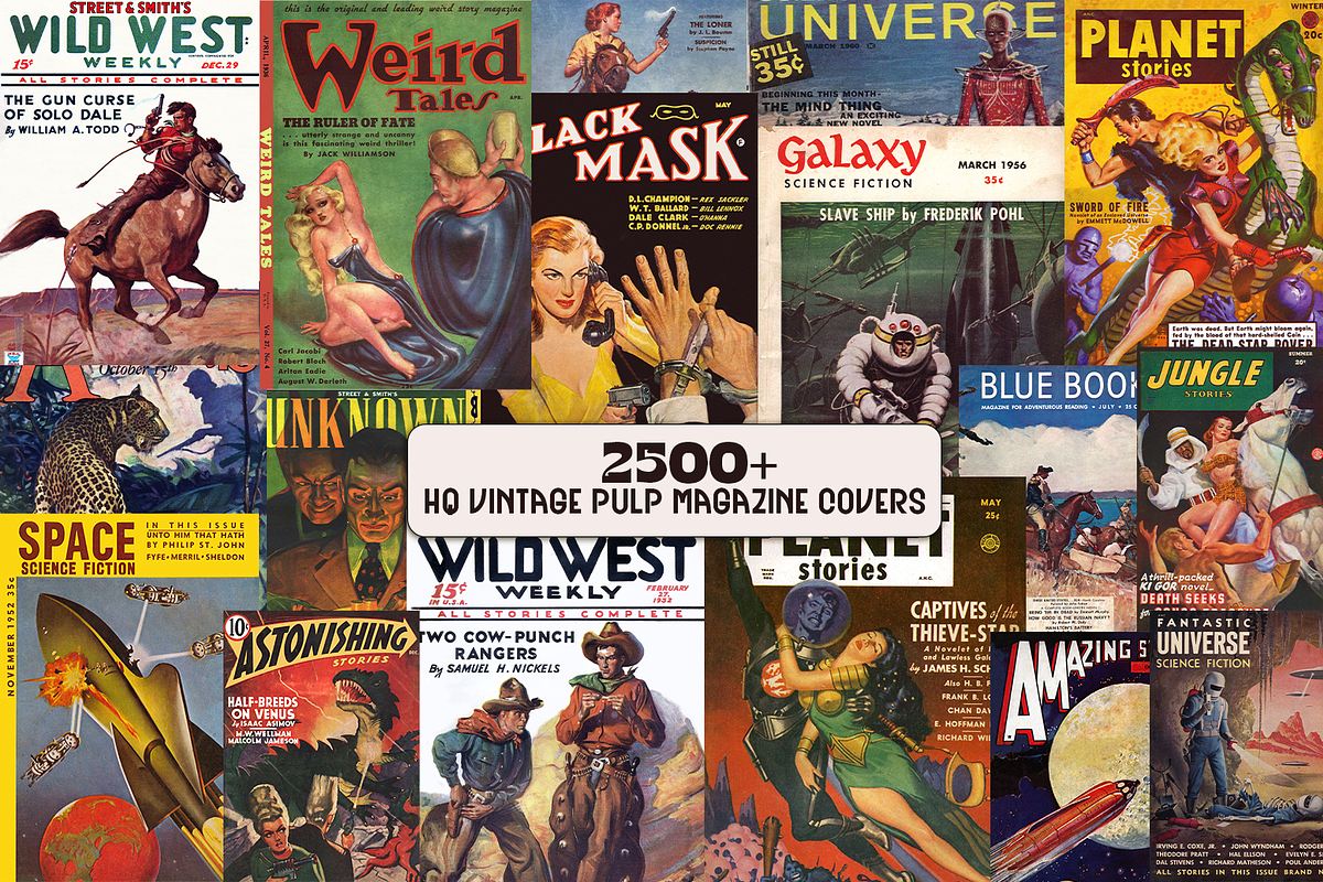 2500+ Vintage Pulp Magazine Covers, a Person Illustration by Digital Museum (Photo 1 of 9)