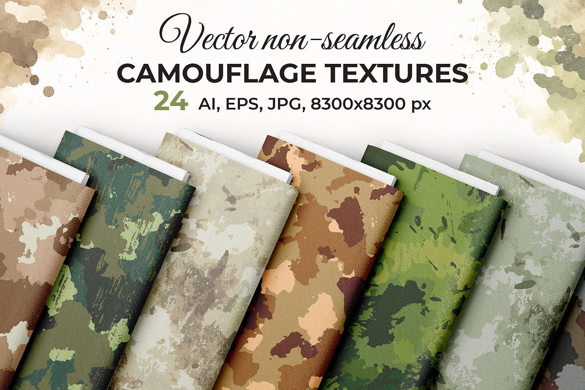 Vector Camouflage Textures, a Pattern Graphic by Iryna Denysova (Photo 1 of 10)