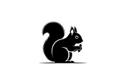 Squirrel Silhouette Vector Bundle, an Illustration by yasushie (Thumbnail 41 of 48)