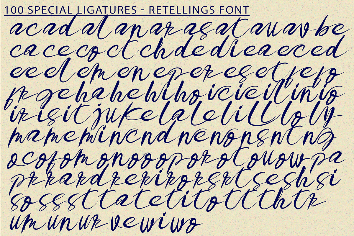 Retellings | Handwritten Font, a Handwritten Font by 177Studio (Photo 7 of 8)