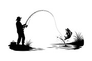 Fishing Silhouette Vector Bundle, an Illustration by hafijul (Thumbnail 20 of 51)