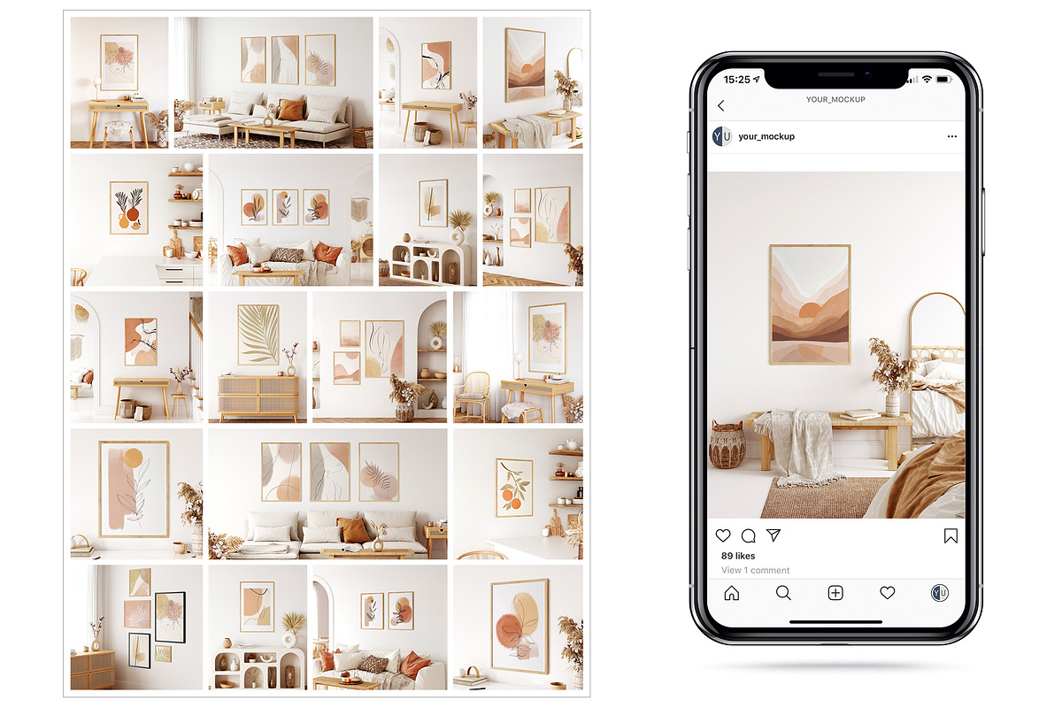 Frame & Wall Mockup Bundle - 7, a Print Template by Yuri-U (Photo 2 of 27)