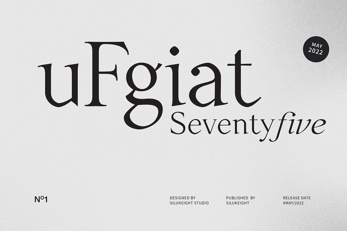 uFgiat75 Serif, a Serif Font by silukEight (Photo 1 of 9)