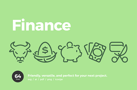 Finance Icons — Pixi Line