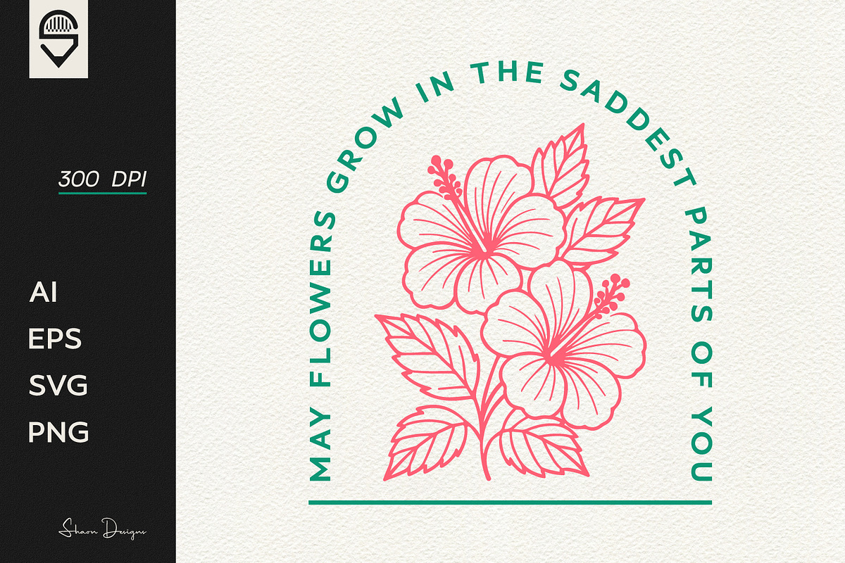 Emotional Healing Floral Quote, a Graphic by shaondesigns (Photo 1 of 4)